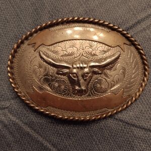 Longhorn Steer Belt Buckle from Mexico